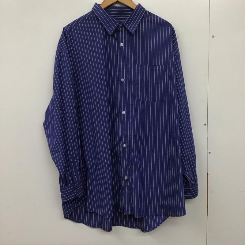 アイテムズ アーバンリサーチ ITEMS URBAN RESEARCH シャツ、ブラウス 長袖 長袖シャツ ストライプシャツ カラーシャツ L ストライプ 青 / ブルー / メンズ USED 古着 中古 10139007