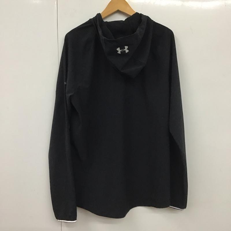 アンダーアーマー UNDER ARMOUR ジャケット、上着 ジャケット、ブレザー ジップパーカー L 無地 黒 / ブラック / メンズ USED 古着 中古 10131062