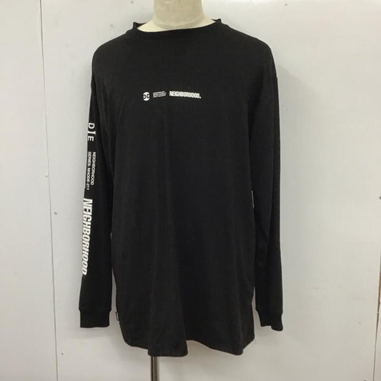 ネイバーフッド NEIGHBORHOOD カットソー 長袖 長袖カットソー クルーネックカットソー ロングスリーブカットソー プリントTシャツ XL ロゴ、文字 黒 / ブラック /  メンズ USED 古着 中古 10112710