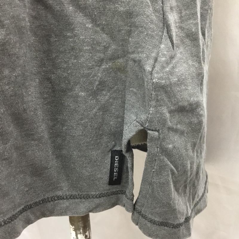 ディーゼル DIESEL Tシャツ 半袖 クルーネック XS アニマル柄 チャコールグレー / チャコールグレー / レディース USED 古着 中古 10112267