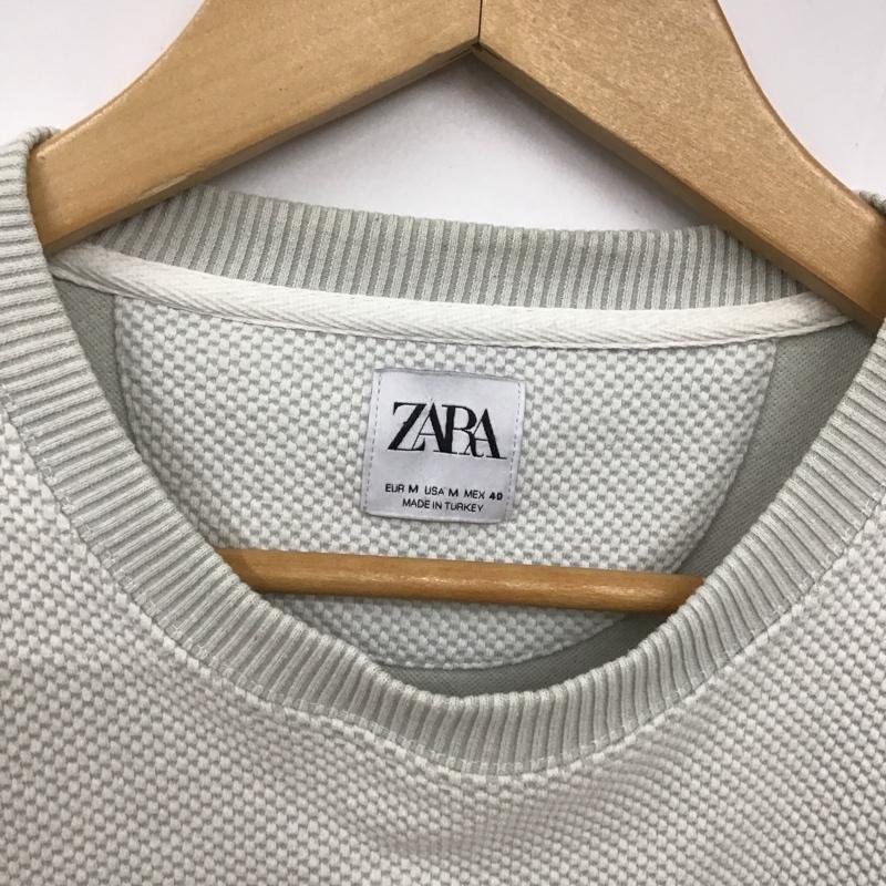 ザラ ZARA トレーナー 長袖 長袖トレーナー スウェット クルーネック プルオーバー M 灰 / グレー / メンズ USED 古着 中古 10130572