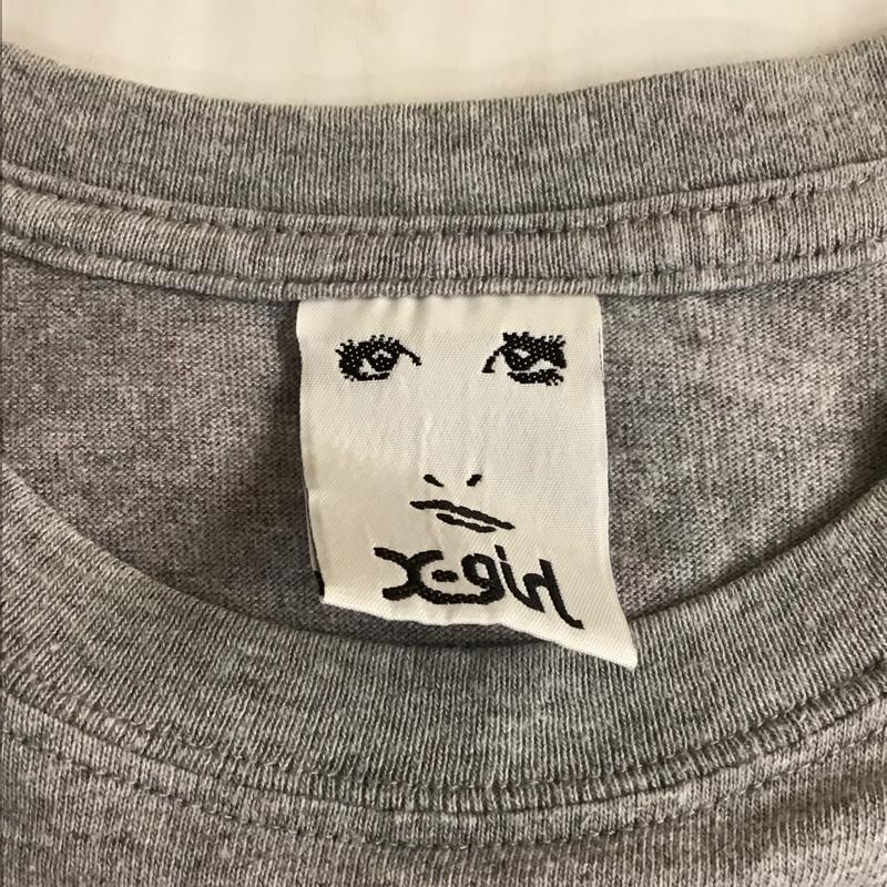 エックスガール X-girl Tシャツ 半袖 半袖カットソー プリントTシャツ クルーネックカットソー 1 プリント 灰 / グレー / レディース USED 古着 中古 10115735