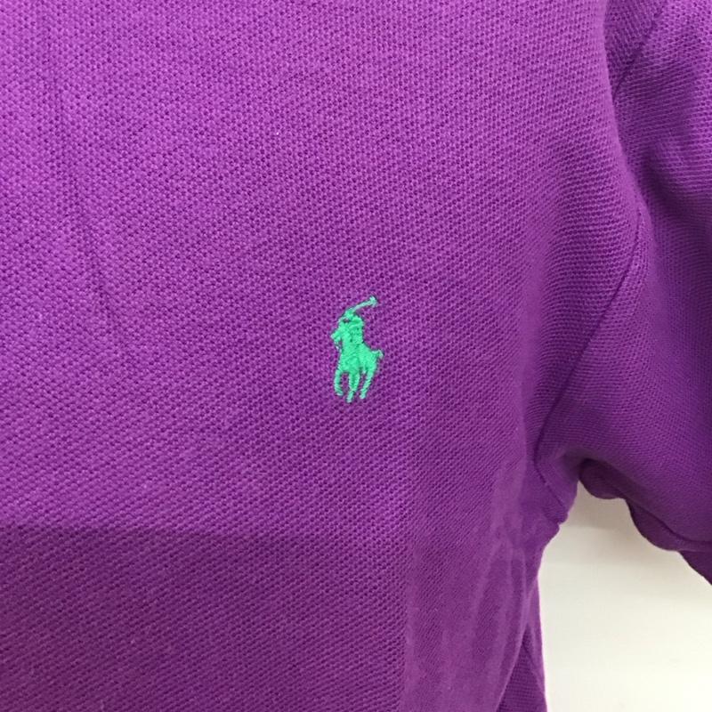 ポロバイラルフローレン Polo by RALPH LAUREN ポロシャツ 半袖 半袖ポロシャツ カラーシャツ 半袖カットソー LL ロゴ、文字 紫 / パープル / メンズ USED 古着 中古 10108493