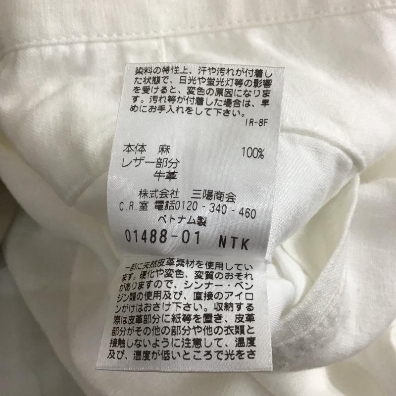 マッキントッシュフィロソフィー MACKINTOSH PHILOSOPH パンツ ワークパンツ、ペインターパンツ カジュアルパンツ ワークパンツ ワイドパンツ 38 無地 白 / ホワイト / レディース USED 古着 中古 10114675