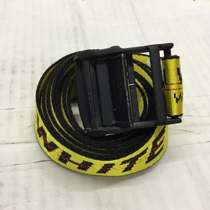 オフホワイト Off-White ベルト・バックル ベルト INDUSTRIAL BELT インダストリアルベルト ロゴ、文字 黄 / イエロー / X 黒 / ブラック / メンズ USED 古着 中古 10109865