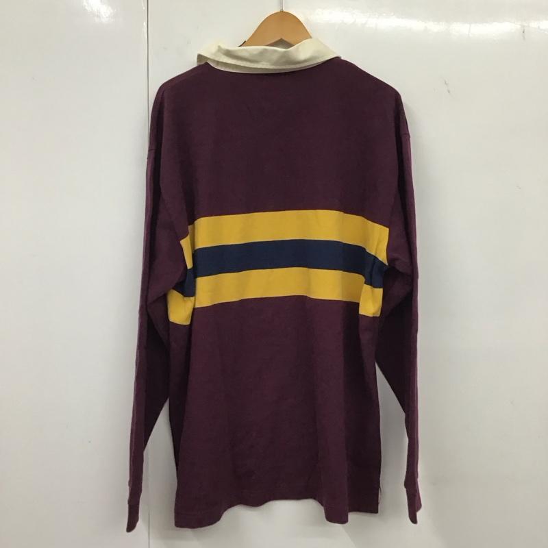 パタゴニア patagonia ポロシャツ 長袖 54705f4 長袖ポロシャツ 長袖カットソー ラガーシャツ 00s L ボーダー柄 黄 / イエロー / X 紫 / パープル / X 紺 / ネイビー / メンズ USED 古着 中古 10134696