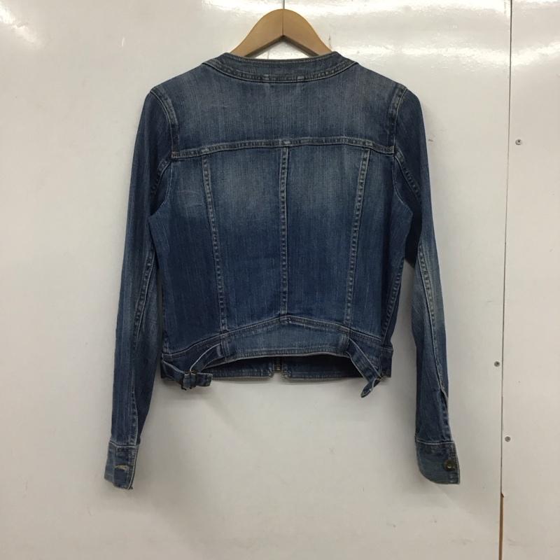 アンタイトル UNTITLED ジャケット、上着 ジャケット、ブレザー AJ153-44217JJ ノーカラージャケット デニムジャケット 2 無地 青 / ブルー / レディース USED 古着 中古 10133731