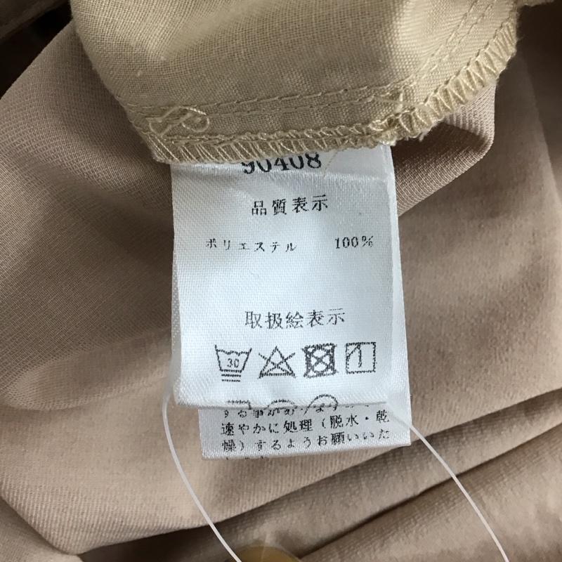 アルシーヴ archives ワンピース ロングスカート 半袖ロングワンピース ノーカラーシャツワンピース 前開き 無地 ベージュ / ベージュ / レディース USED 古着 中古 10110897