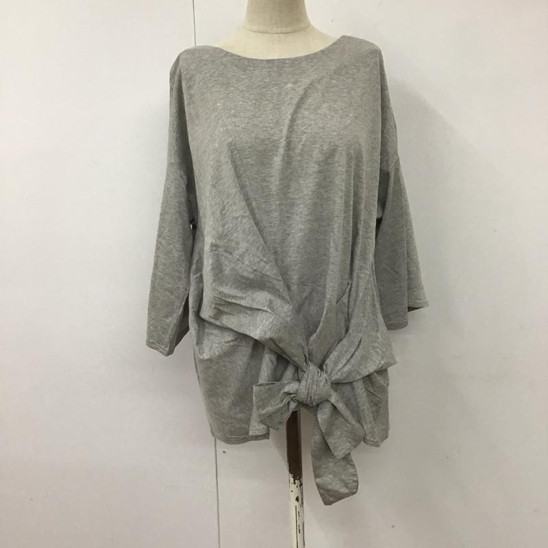 ニコアンド niko and... カットソー 半袖 半袖カットソー 無地Tシャツ クルーネックカットソー 4 無地 灰 / グレー / レディース USED 古着 中古 10113711