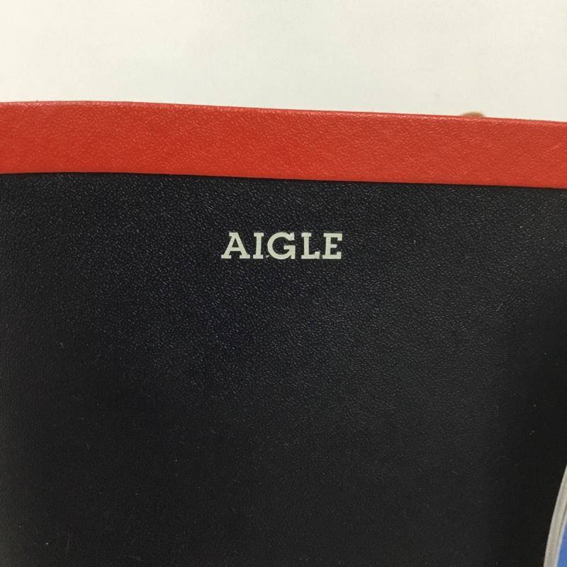 エーグル AIGLE 長靴、レインシューズ 長靴、レインシューズ ZZF8408 ミスジュリエットA ラバーブーツ 35 ロゴ、文字 黒 / ブラック / レディース USED 古着 中古 10135766