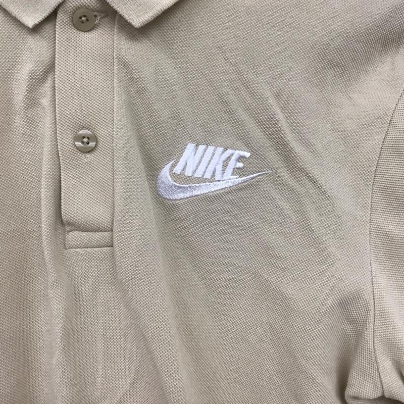 ナイキ NIKE ポロシャツ 半袖 909747-206 半袖ポロシャツ スポーツウェア S ロゴ、文字 ベージュ / ベージュ / メンズ USED 古着 中古 10138725