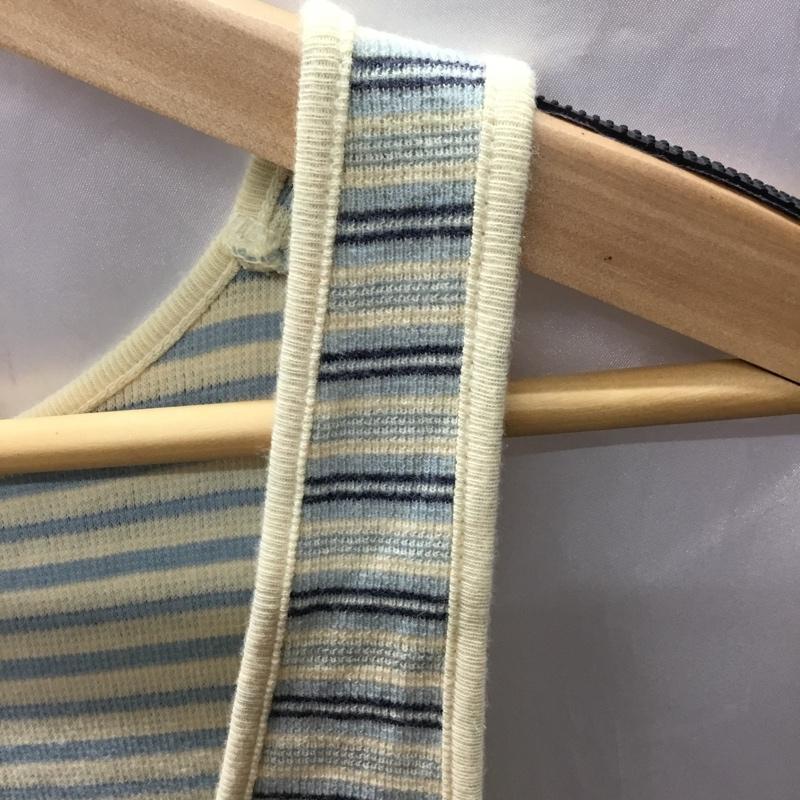 ラルフローレン RALPHLAUREN タンクトップ タンクトップ KK RA LM3029 Uネック 7f ボーダー柄 ベージュ / ベージュ / X 水色 / ライトブルー / X 紺 / ネイビー / レディース USED 古着 中古 10118180