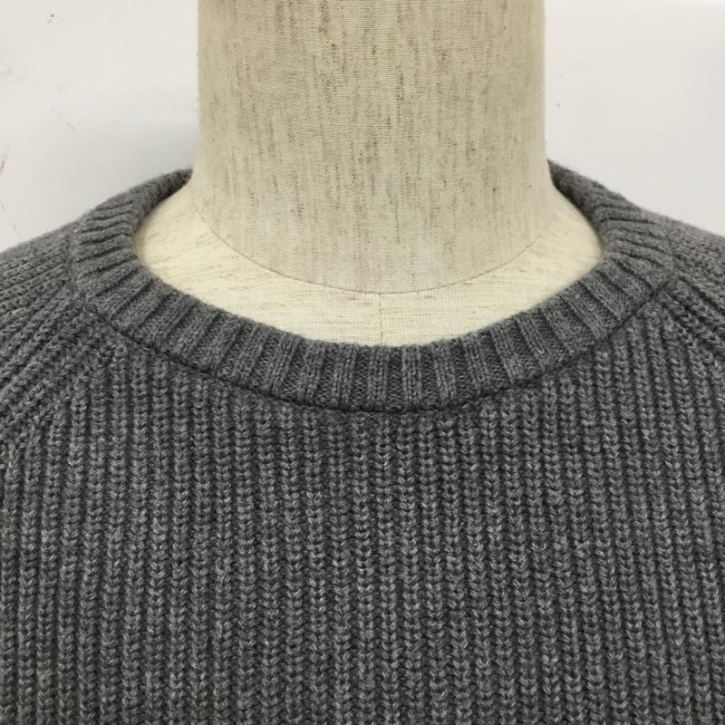 ザラ ZARA ニット、セーター 長袖 1775 401 803 クルーネック ラグランスリーブ XL 無地 灰 / グレー / メンズ USED 古着 中古 10107033
