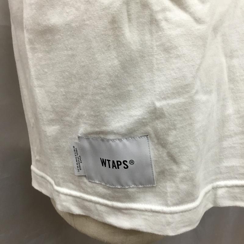 ダブルタップス WTAPS Tシャツ 半袖 半袖カットソー プリントTシャツ クルーネックカットソー 1 ロゴ、文字 白 / ホワイト / メンズ USED 古着 中古 10114300