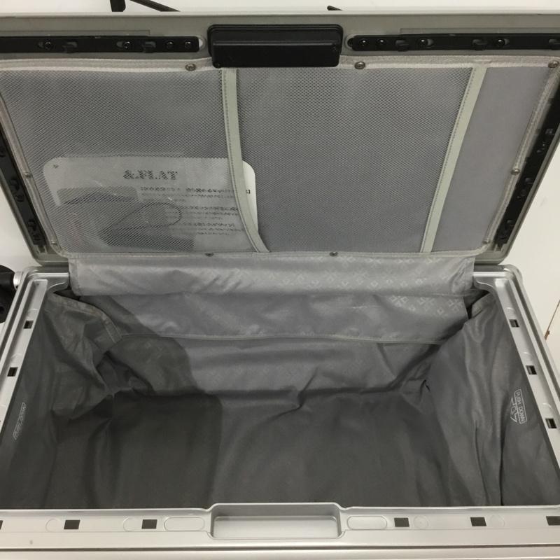 アンドフラット &.FLAT スーツケース、トランク スーツケース、トランク FL14-4-00001 折りたたみ ハードキャリーバッグ キャリーケース 箱有 ロゴ、文字 銀 / シルバー / メンズ USED 古着 中古 10137513