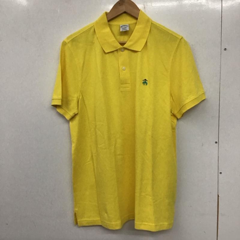 ブルックスブラザーズ BROOKS BROTHERS ポロシャツ 半袖 SLIM FIT L ワンポイント 黄 / イエロー / メンズ USED 古着 中古 10139471