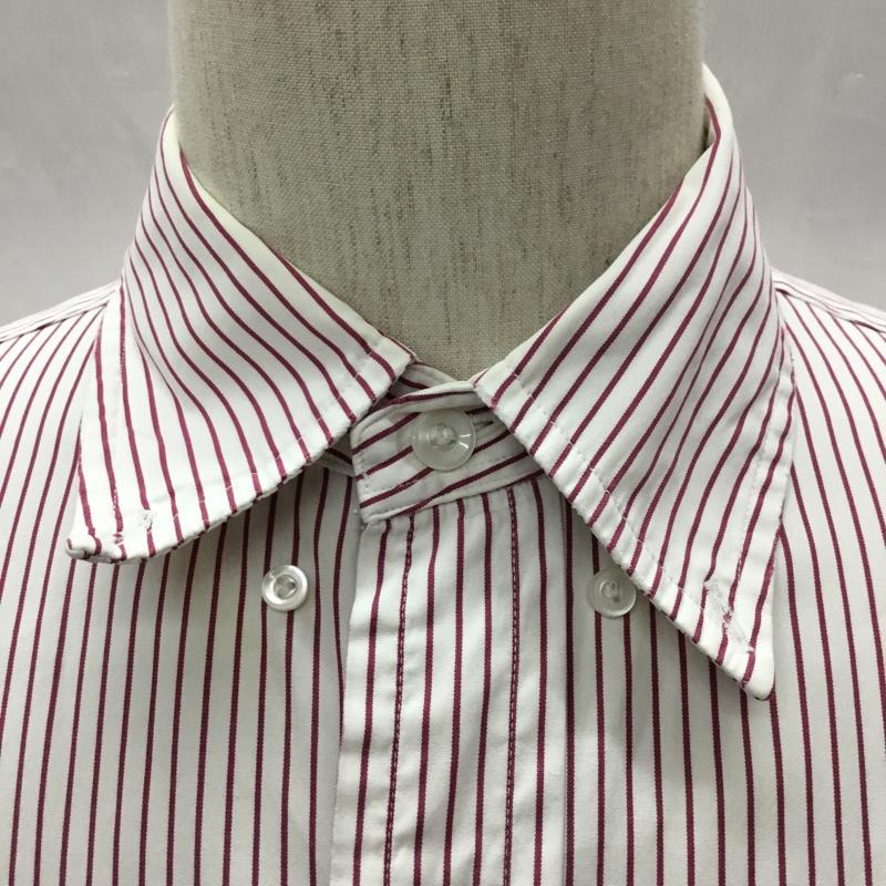 ラルフローレン RALPHLAUREN シャツ、ブラウス 長袖 長袖シャツ カラーシャツ ポケットシャツ 長袖カットソー ストライプシャツ L ストライプ 白 / ホワイト / X 赤 / レッド /  メンズ USED 古着 中古 10113290