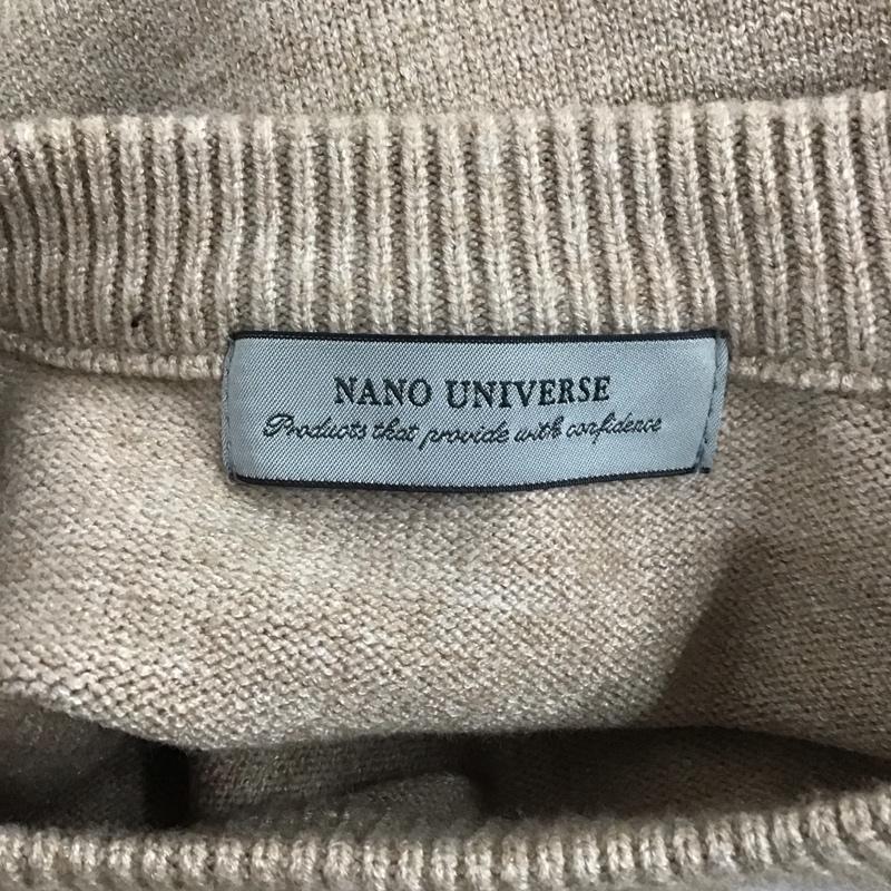 ナノユニバース nano・universe ニット、セーター 長袖 長袖ニットカットソー ニット セーター クルーネックニット M 無地 ベージュ / ベージュ / メンズ USED 古着 中古 10123967