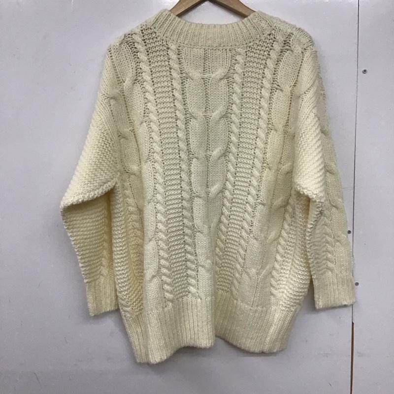 ナチュラルビューティーベーシック NATURAL BEAUTY BASIC カーディガン 長袖 M 無地 白 / ホワイト / レディース USED 古着 中古 10132010