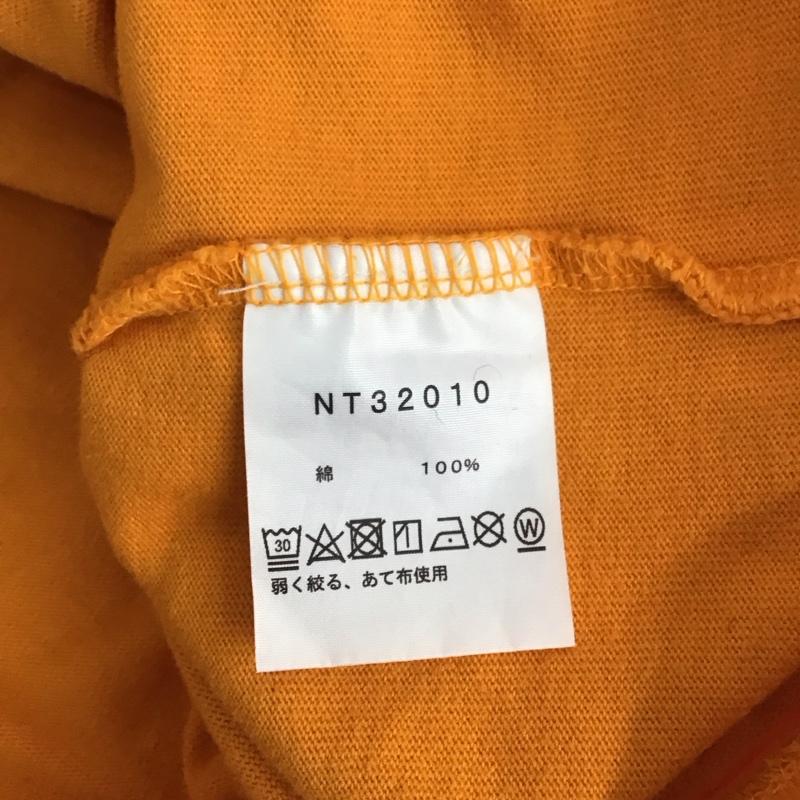 ザノースフェイス THE NORTH FACE Tシャツ 半袖 nt32010 Tシャツ プリントTシャツ クルーネックカットソー M ロゴ、文字 橙 / オレンジ / メンズ USED 古着 中古 10125298