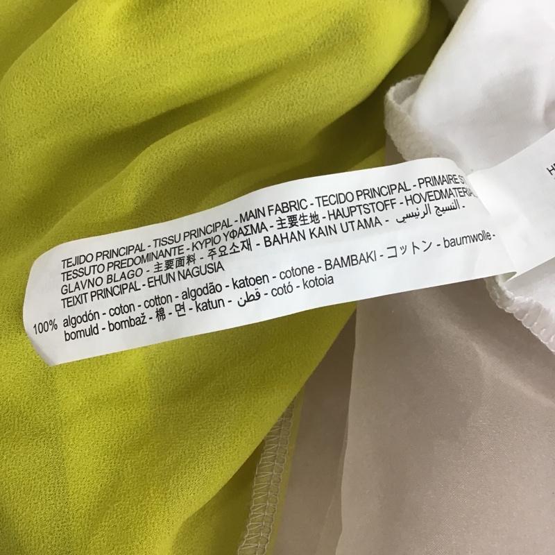 ザラ ZARA カットソー 半袖 S 無地 白 / ホワイト / X 黄 / イエロー /  レディース USED 古着 中古 10105890