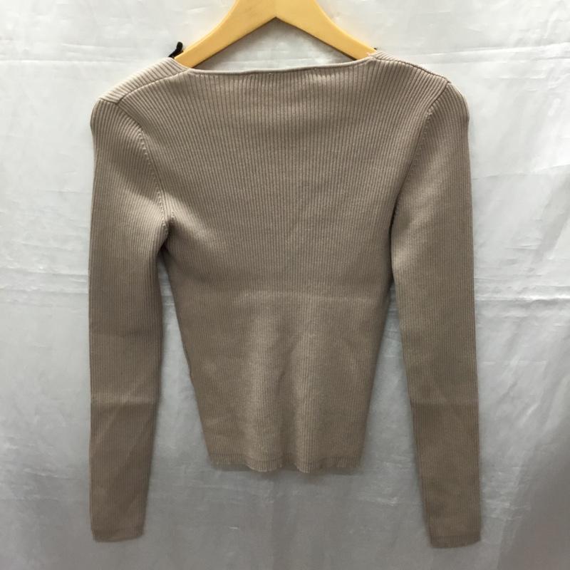 ザラ ZARA カットソー 長袖 M 無地 ベージュ / ベージュ / レディース USED 古着 中古 10121969