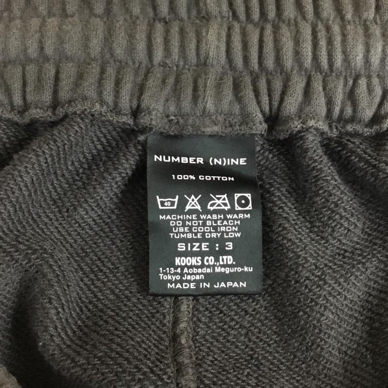 ナンバーナイン NUMBER (N)INE ボトムス ボトムス スウェットパンツ ダメージ 3 ワンポイント 茶 / ブラウン / メンズ USED 古着 中古 10119759