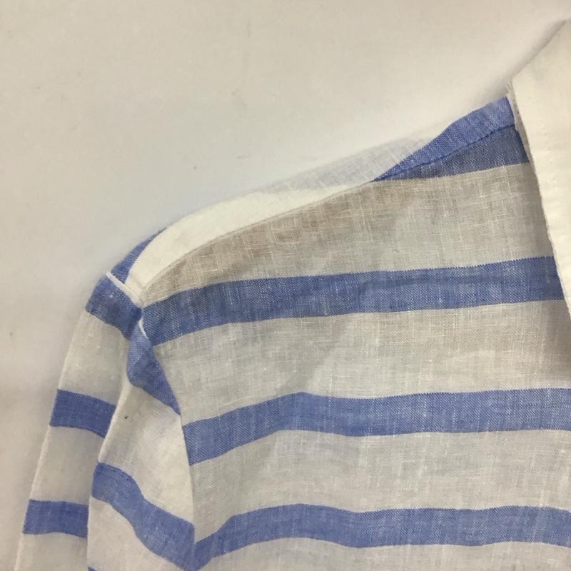トミーヒルフィガー TOMMY HILFIGER シャツ、ブラウス 長袖 4 ワンポイント 白 / ホワイト / X 青 / ブルー / レディース USED 古着 中古 10139140