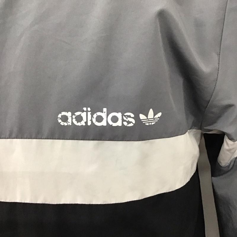 アディダスオリジナルス adidas originals ジャケット、上着 ジャケット、ブレザー ジップアップパーカー ナイロンジャケット スポーツウェア アウター ロゴ、文字 黒 / ブラック / メンズ USED 古着 中古 10122089