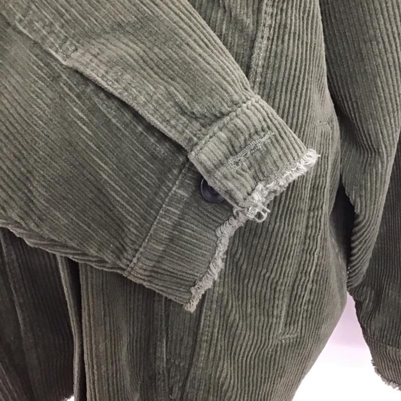 ザラ ZARA ジャケット、上着 ジャケット、ブレザー 8372 227 505 コーデュロイ シャツジャケット L 無地 カーキ / カーキ / レディース USED 古着 中古 10107519