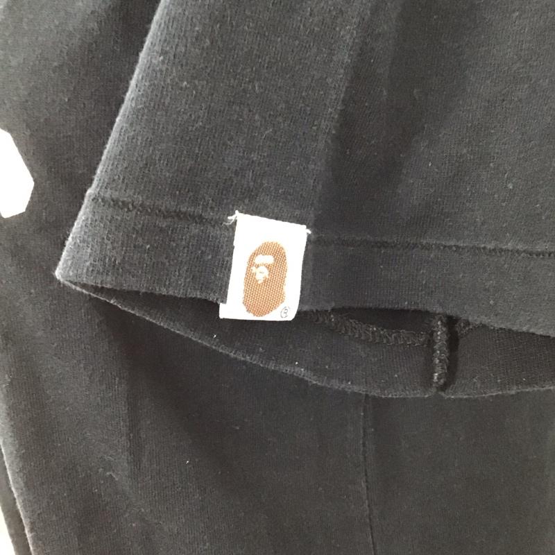 アベイシングエイプ A BATHING APE Tシャツ 半袖 クルーネック プリント S ロゴ、文字 黒 / ブラック / レディース USED 古着 中古 10123082
