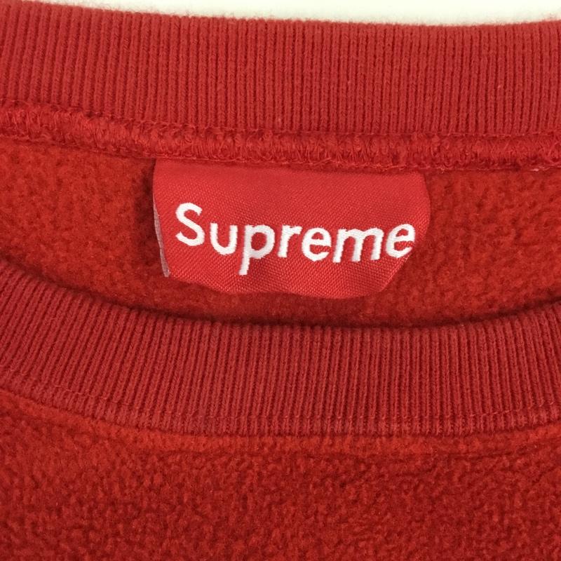 シュプリーム Supreme トレーナー 長袖 2018FW PolartecSmallBoxCrewneck 長袖フリースカットソー スウェット M ロゴ、文字 赤 / レッド / メンズ USED 古着 中古 10108251