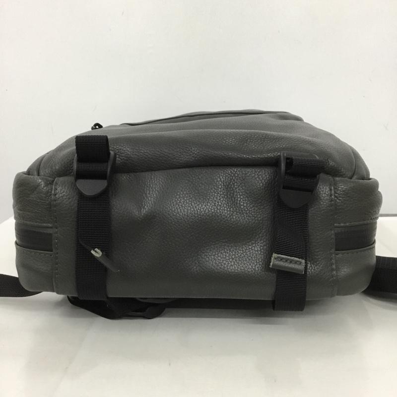 ブロスキーアンドサプライ BROSKI&SUPPLY リュックサック、デイパック リュックサック、デイバッグ BBOM-709 HUB LIMITED レザー ロゴ、文字 灰 / グレー / メンズ USED 古着 中古 10136706