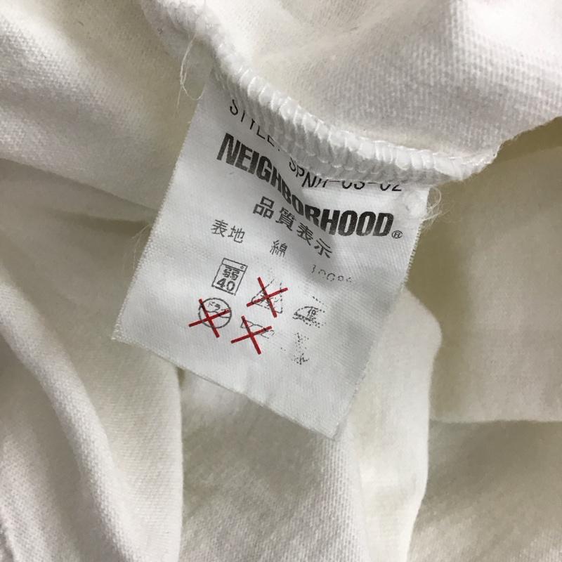 ネイバーフッド NEIGHBORHOOD カットソー 長袖 長袖カットソー クルーネックカットソー ロングスリーブカットソー プリントTシャツ S プリント 白 / ホワイト / メンズ USED 古着 中古 10114710