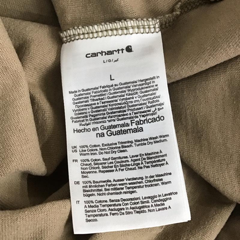 カーハート Carhartt Tシャツ 半袖 半袖カットソー プリントTシャツ クルーネックカットソー L ロゴ、文字 ベージュ / ベージュ / メンズ USED 古着 中古 10107988