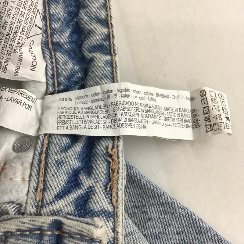 ザラ ZARA パンツ デニム、ジーンズ ダメージデニム 40 無地 水色 / ライトブルー / レディース USED 古着 中古 10136598