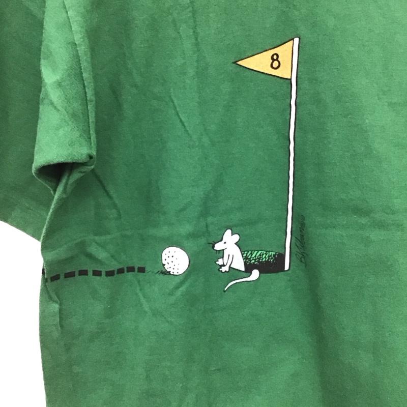 クレイジーシャツ crazy shirts Tシャツ 半袖 半袖カットソー プリントTシャツ クルーネックカットソー M プリント 緑 / グリーン / メンズ USED 古着 中古 10136679