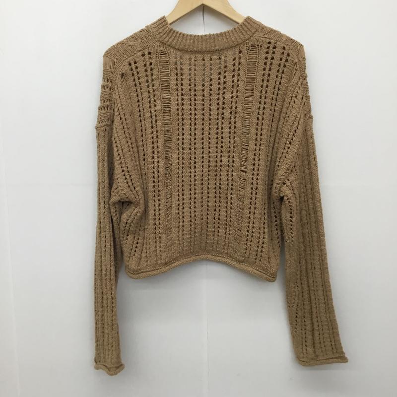 エイトセカンズ 8seconds ニット、セーター 長袖 M 無地 茶 / ブラウン / レディース USED 古着 中古 10134253