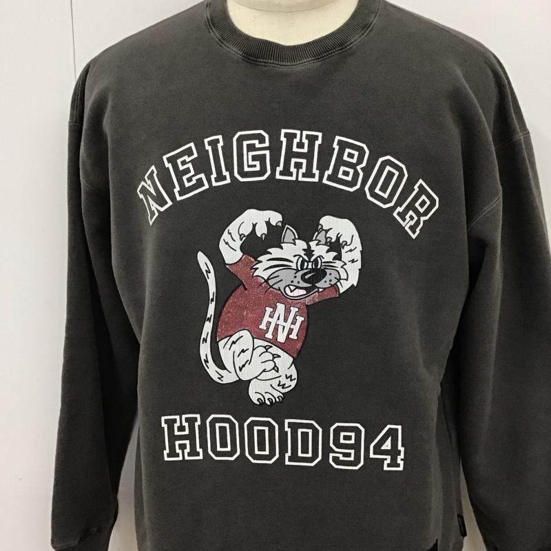 ネイバーフッド NEIGHBORHOOD トレーナー 長袖 242unnh-csm01 PIGMENTDYEDSWEATSHIRTLS 長袖トレーナー プリントスウェット S プリント 黒 / ブラック /  メンズ USED 古着 中古 10119119