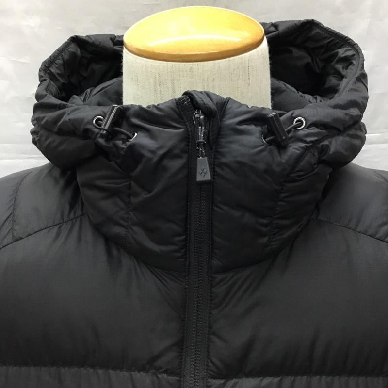 モンベル mont-bell ジャケット、上着 ダウンベスト ダウンジャケット フード付きジャケット アウター ジップアップジャケット M ロゴ、文字 黒 / ブラック / メンズ USED 古着 中古 10122388