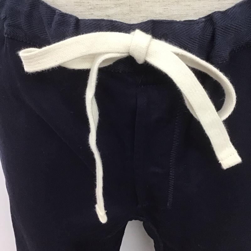 ビームス ジャパン BEAMS JAPAN ボトムス ボトムス カジュアルパンツ ワイドパンツ ストレッチパンツ 裾ゴム S 無地 紺 / ネイビー / メンズ USED 古着 中古 10107195