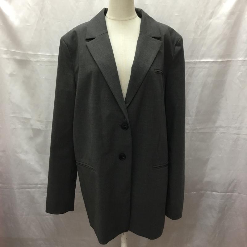 ザラ ZARA ジャケット、上着 ジャケット、ブレザー 1255 836 922 テーラードジャケット ロング丈 S 無地 灰 / グレー / レディース USED 古着 中古 10112899