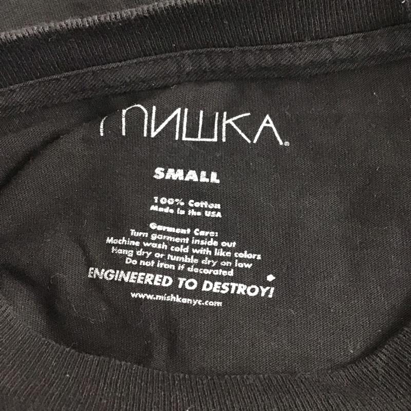 ミシカ MNWKA Tシャツ 半袖 半袖カットソー プリントTシャツ クルーネックカットソー S プリント 黒 / ブラック / メンズ USED 古着 中古 10123534