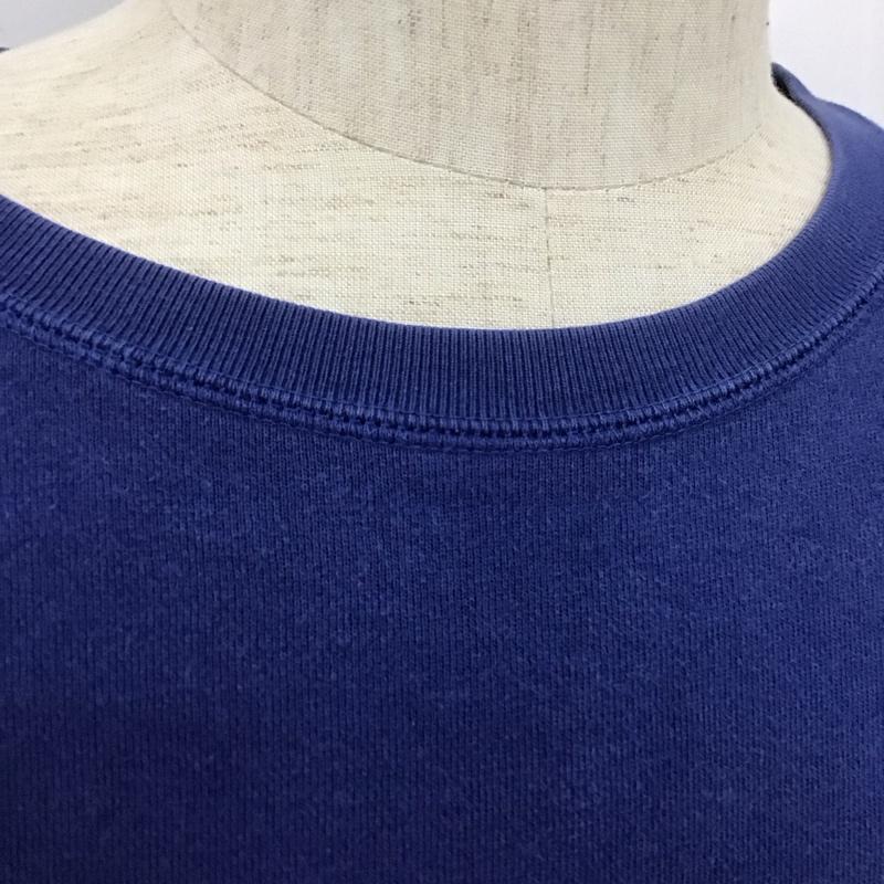 ポロバイラルフローレン Polo by RALPH LAUREN トレーナー 長袖 長袖トレーナー スウェット クルーネック リブスウェットカットソー L ロゴ、文字 青 / ブルー / メンズ USED 古着 中古 10107014