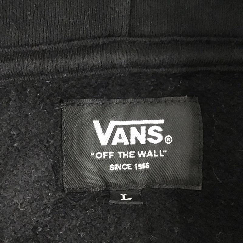 バンズ VANS パーカー 長袖 va18fw-mc06 PullOverHoodie 長袖パーカー スウェット L ロゴ、文字 黒 / ブラック / レディース USED 古着 中古 10111769
