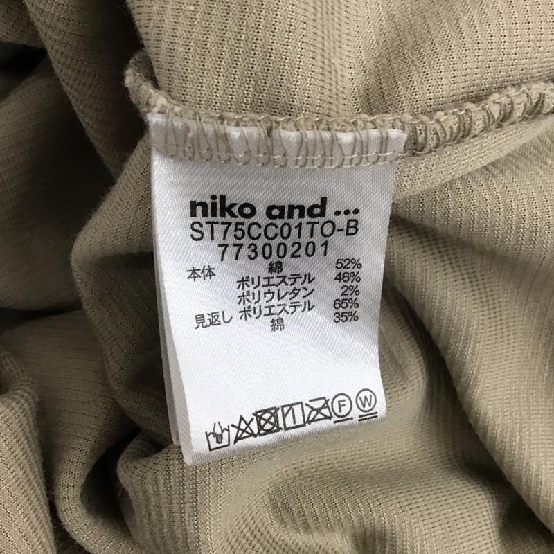 ニコアンド niko and... カットソー 長袖 長袖カットソー Vネックカットソー ロングスリーブカットソー 4 無地 ベージュ / ベージュ / レディース USED 古着 中古 10121649