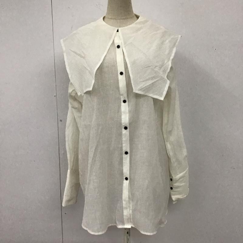 ジーナシス JEANASIS シャツ、ブラウス 長袖 JS064211MC ビッグカラー FREE 無地 白 / ホワイト / レディース USED 古着 中古 10111439