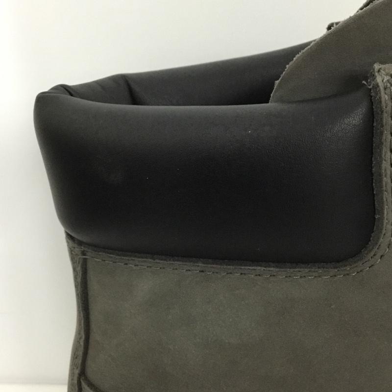 ティンバーランド Timberland ブーツ ショートブーツ A64YW 6INCH BASIC BOOT 26cm 箱有 防水加工 26.0cm ワンポイント 灰 / グレー / X 黒 / ブラック / メンズ USED 古着 中古 10130183