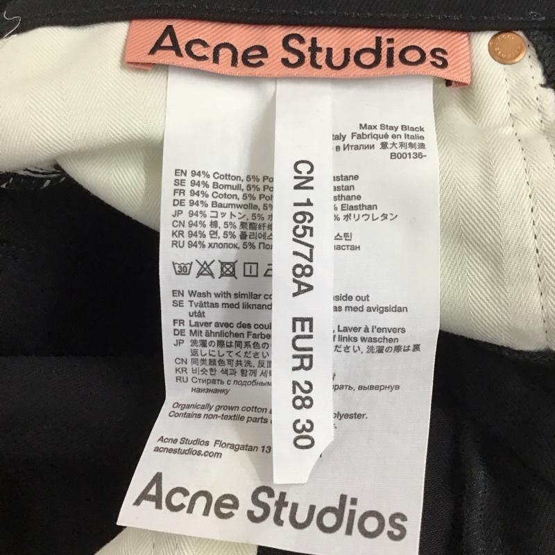 アクネストゥディオズ Acne Studios パンツ デニム、ジーンズ スリムパンツ デニムパンツ ストレッチパンツ 28インチ 無地 黒 / ブラック / メンズ USED 古着 中古 10128718