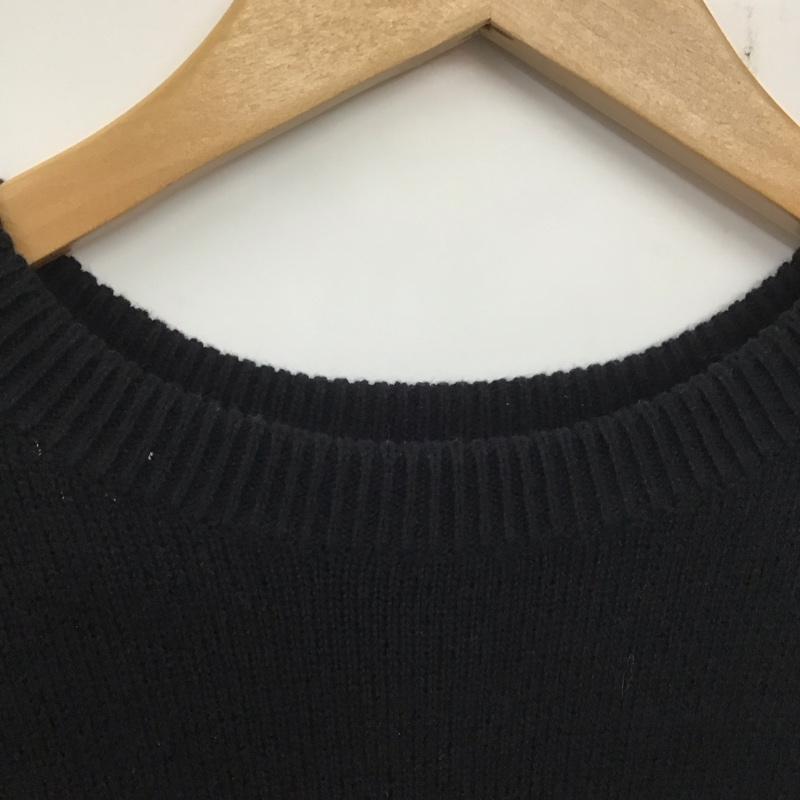 マウジー MOUSSY ニット、セーター 長袖 029EAA70-5060 クルーネック FREE ロゴ、文字 黒 / ブラック / レディース USED 古着 中古 10138687